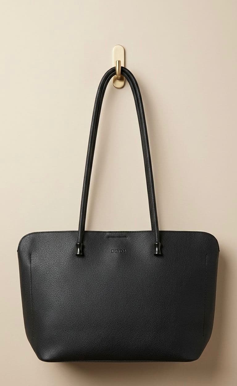Bolsa Tote Piel Negra